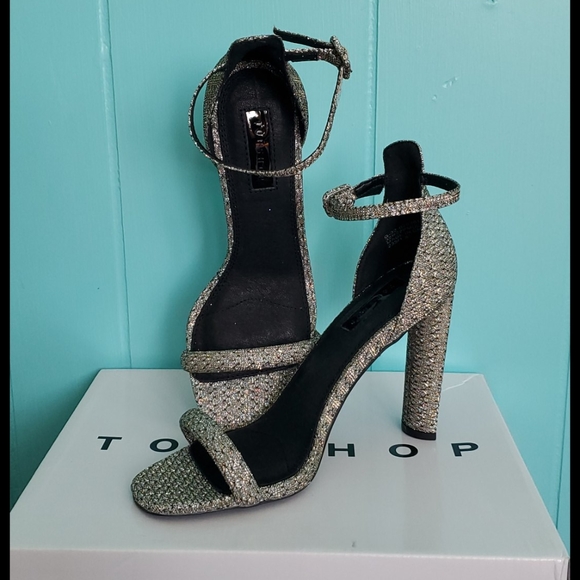 Topshop Shoes - Topshop Robyn Two Part Glitter Heels